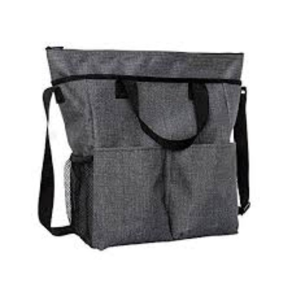 thirty-one Crossbody Organizing Tote in Charcoal Crosshatch - No Monogram - 9025